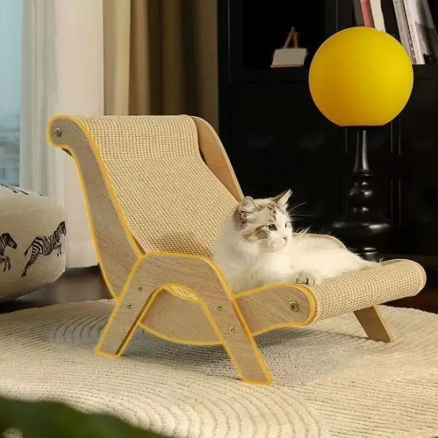 GRIFF'ZEN Sisal and Wood Scratching Chair