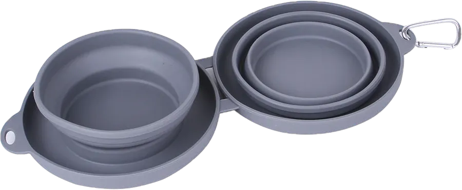 Collapsible Double Silicone Pet Bowl