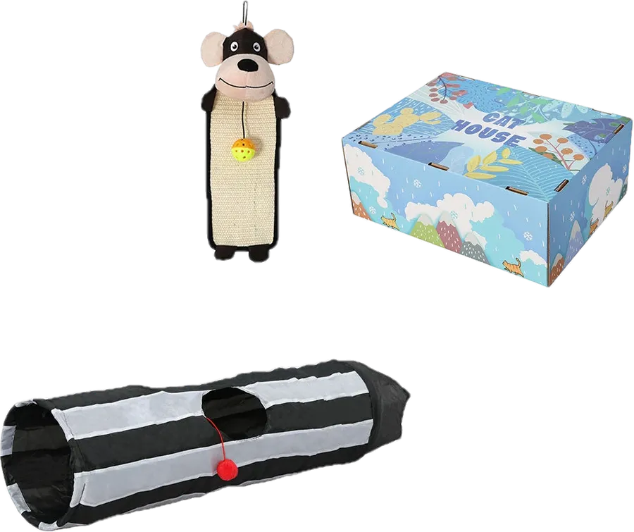 Interactive Cat Toy Set with Tunnel (5 Pieces)