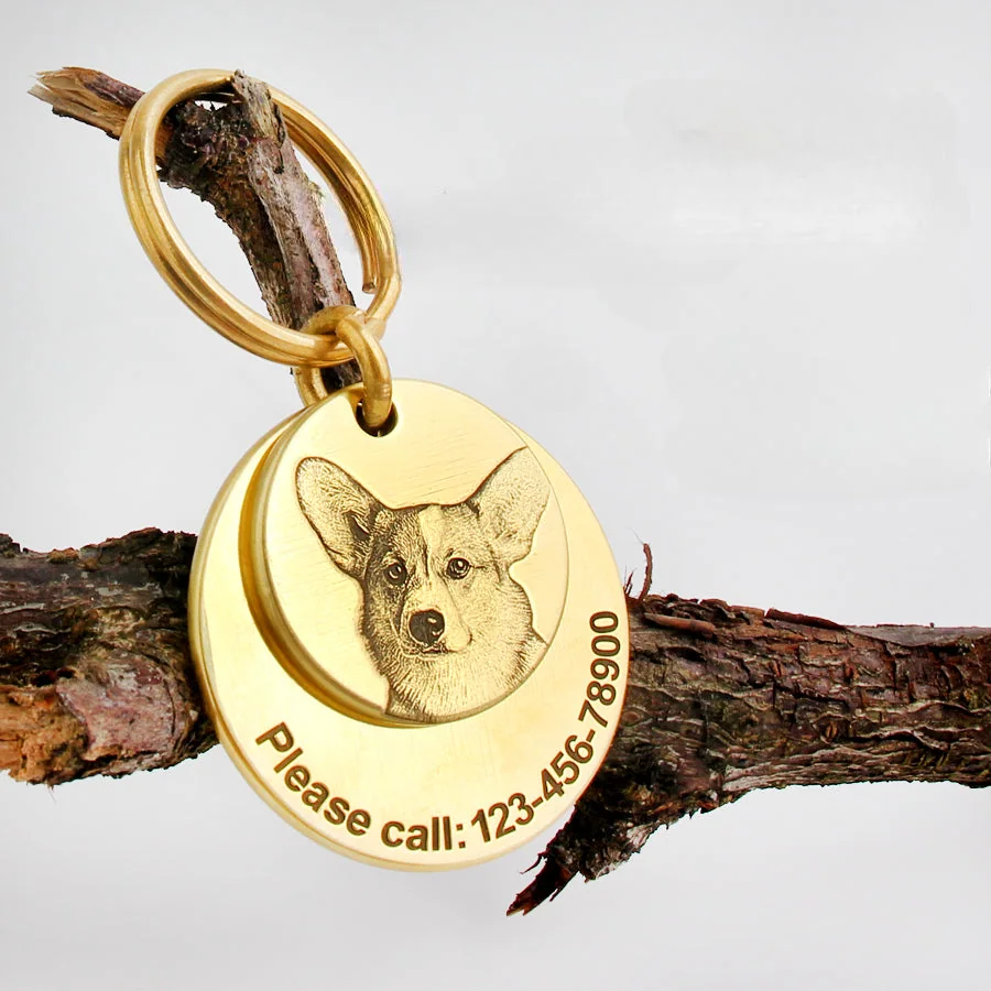 Round Engraved Pet ID Tag