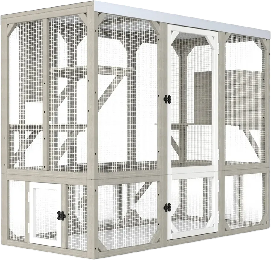 Medium Walk-In Catio Enclosure with Window Access (PET78)