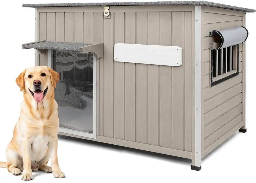 Large Wooden Dog House (43.3 inch, PET48)